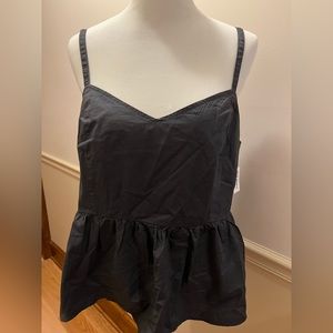 OLD NAVY grey spaghetti strap blouse
